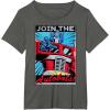imageTransformers Optimus Prime Join The Autobots Retro Poster TShirt SmallAsphalt Grey