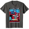 imageTransformers Optimus Prime Join The Autobots Retro Poster TShirt SmallAsphalt Grey