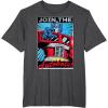 imageTransformers Optimus Prime Join The Autobots Retro Poster TShirt SmallDark Heather Grey
