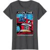 imageTransformers Optimus Prime Join The Autobots Retro Poster TShirt SmallDark Heather Grey