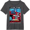imageTransformers Optimus Prime Join The Autobots Retro Poster TShirt SmallDark Heather Grey
