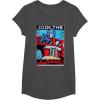 imageTransformers Optimus Prime Join The Autobots Retro Poster TShirt SmallDark Heather Grey