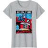 imageTransformers Optimus Prime Join The Autobots Retro Poster TShirt SmallHeather Grey