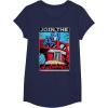 imageTransformers Optimus Prime Join The Autobots Retro Poster TShirt SmallNavy Blue
