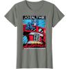 imageTransformers Optimus Prime Join The Autobots Retro Poster TShirt SmallOlive Heather