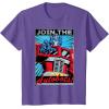 imageTransformers Optimus Prime Join The Autobots Retro Poster TShirt SmallPurple Heather