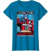 imageTransformers Optimus Prime Join The Autobots Retro Poster TShirt SmallSapphire Blue