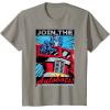 imageTransformers Optimus Prime Join The Autobots Retro Poster TShirt SmallSlate Grey