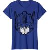 imageTransformers Optimus Prime Vintage Big Face TShirtRoyal Blue