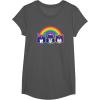 imageTransformers Pride Rainbow Faces TShirtAsphalt Grey