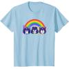 imageTransformers Pride Rainbow Faces TShirtBaby Blue