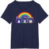 imageTransformers Pride Rainbow Faces TShirtNavy Blue