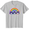 imageTransformers Pride Rainbow Faces TShirtSilver Grey