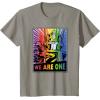 imageTransformers Pride Rainbow Optimus Prime We Are One TShirtSlate Grey