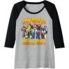 imageTransformers Retro Autobots Roll Out Group Shot Raglan Baseball TeeBlackAthletic Heather