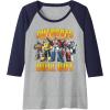 imageTransformers Retro Autobots Roll Out Group Shot Raglan Baseball TeeNavy BlueAthletic Heather