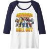 imageTransformers Retro Autobots Roll Out Group Shot Raglan Baseball TeeNavy BlueWhite