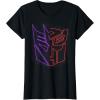 imageTransformers War For Cybertron Holographic Split Logo TShirtBlack
