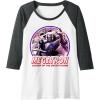 imageTransformers War For Cybertron Megatron Decepticon Leader Raglan Baseball TeeDark Heather GreyWhite