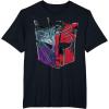 imageTransformers War for Cybertron Decepticon Autobot Split TShirtBlack