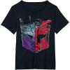 imageTransformers War for Cybertron Decepticon Autobot Split TShirtBlack