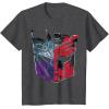 imageTransformers War for Cybertron Decepticon Autobot Split TShirtDark Heather Grey