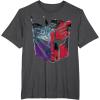 imageTransformers War for Cybertron Decepticon Autobot Split TShirtDark Heather Grey