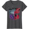 imageTransformers War for Cybertron Decepticon Autobot Split TShirtDark Heather Grey