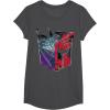 imageTransformers War for Cybertron Decepticon Autobot Split TShirtDark Heather Grey