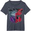 imageTransformers War for Cybertron Decepticon Autobot Split TShirtHeather Blue
