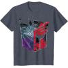 imageTransformers War for Cybertron Decepticon Autobot Split TShirtHeather Blue