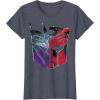imageTransformers War for Cybertron Decepticon Autobot Split TShirtHeather Blue