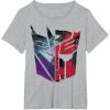 imageTransformers War for Cybertron Decepticon Autobot Split TShirtHeather Grey