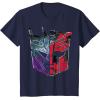 imageTransformers War for Cybertron Decepticon Autobot Split TShirtNavy Blue