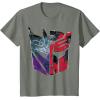 imageTransformers War for Cybertron Decepticon Autobot Split TShirtOlive Heather