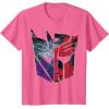 imageTransformers War for Cybertron Decepticon Autobot Split TShirtPink Heather