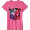 imageTransformers War for Cybertron Decepticon Autobot Split TShirtPink Heather