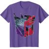 imageTransformers War for Cybertron Decepticon Autobot Split TShirtPurple Heather
