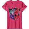 imageTransformers War for Cybertron Decepticon Autobot Split TShirtRed Heather