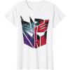 imageTransformers War for Cybertron Decepticon Autobot Split TShirtWhite
