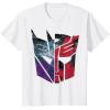 imageTransformers War for Cybertron Decepticon Autobot Split TShirtWhite