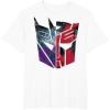 imageTransformers War for Cybertron Decepticon Autobot Split TShirtWhite