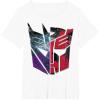 imageTransformers War for Cybertron Decepticon Autobot Split TShirtWhite