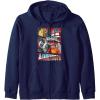 imageTransformers Autobots Cut Up Retro Vintage Panels Zip HoodieNavy Blue
