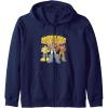 imageTransformers Autobots Trio Retro Cartoon Group Shot Zip HoodieNavy Blue