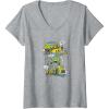imageTransformers Bumblebee Action Comic Strip VNeck TShirtHeather Grey
