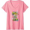 imageTransformers Bumblebee Action Comic Strip VNeck TShirtPink