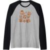 imageTransformers Christmas Gingerbread Cookies Raglan Baseball TeeBlackAthletic Heather