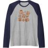 imageTransformers Christmas Gingerbread Cookies Raglan Baseball TeeNavy BlueAthletic Heather
