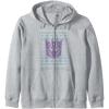 imageTransformers Christmas Retro Decepticon Ugly Sweater Style Zip HoodieHeather Grey